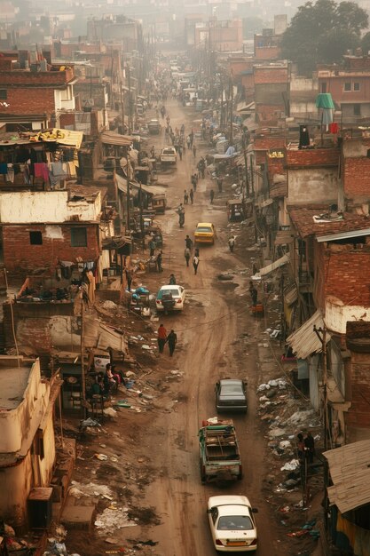 Indian city buildings scene