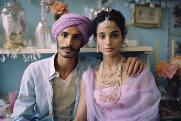 Free Photo indian couple celebrating propose day by being romantic with each other