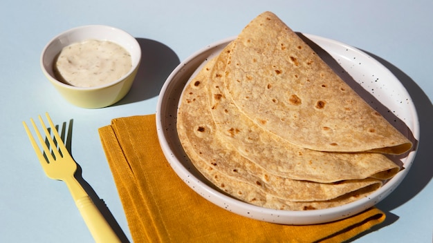 Indian delicious roti arrangement