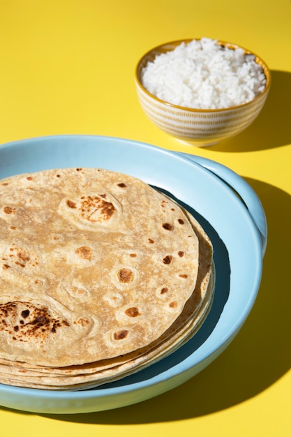 Free Photo indian delicious roti assortment