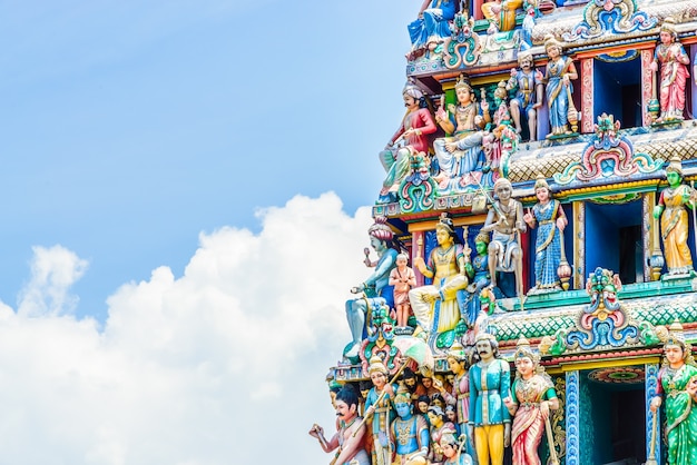 Free Photo indian hindu temple in singapore