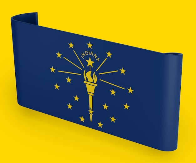 Free photo indiana flag ribbon banner