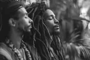 Free photo individual with dreads rastafari movement