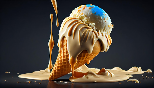 Free photo indulgent dessert creamy icy and decadent generative ai