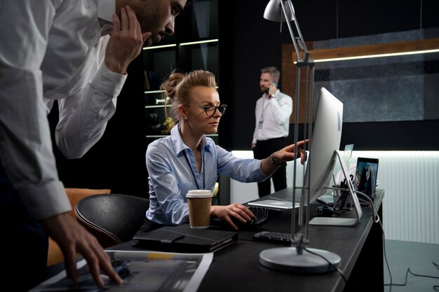 Industrial designers working at office with computers