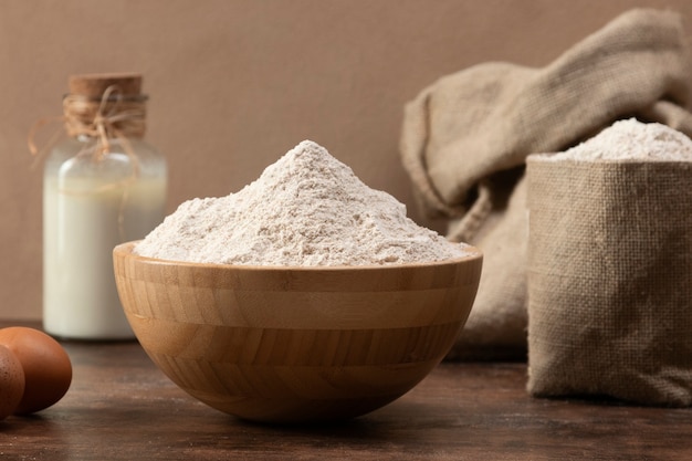 Ingredient bags full of flour