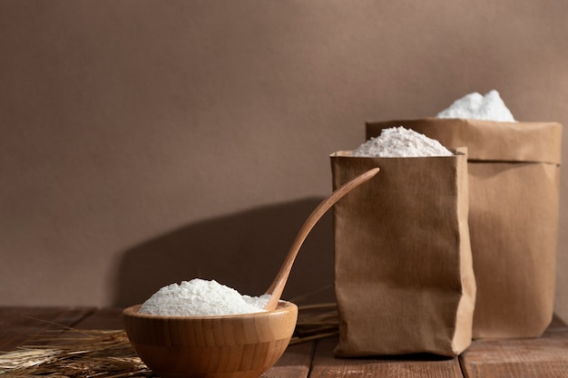 Ingredient bags full of flour