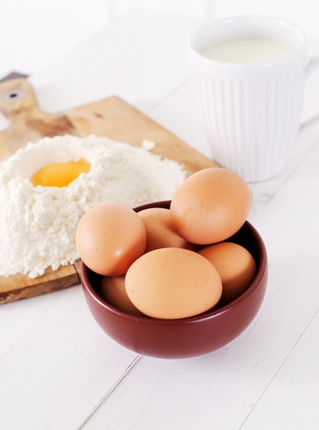 Ingredients for baking cookies