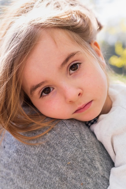 Free Photo innocent little girl close up