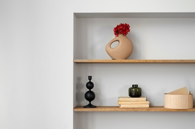 Interior arrangement with dried flowers