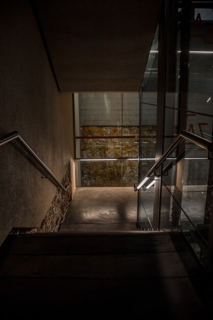 Interior of building with stairs