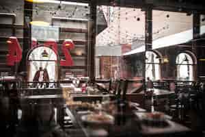 Free photo interior of cafe in winter