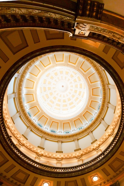 Free Photo interior ceiling design of a church