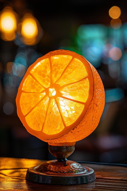 Interior decor lamp inspired by fruit