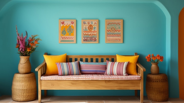 Free photo interior decoration inspired by mexican folklore