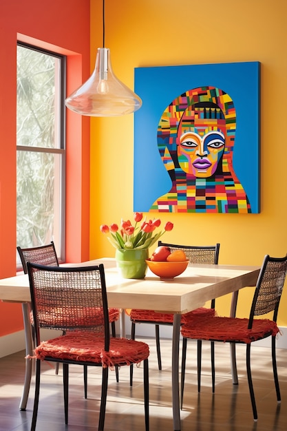 Interior decoration inspired by mexican folklore