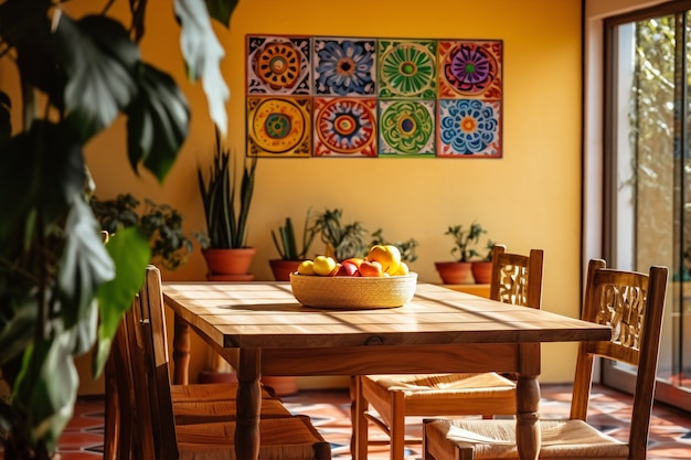 Free Photo interior decoration inspired by mexican folklore