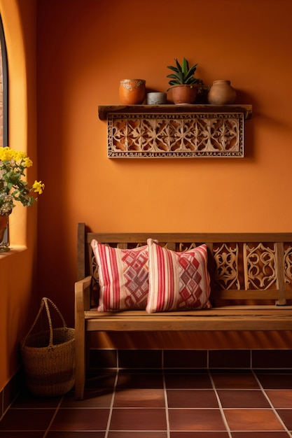 Interior decoration inspired by mexican folklore