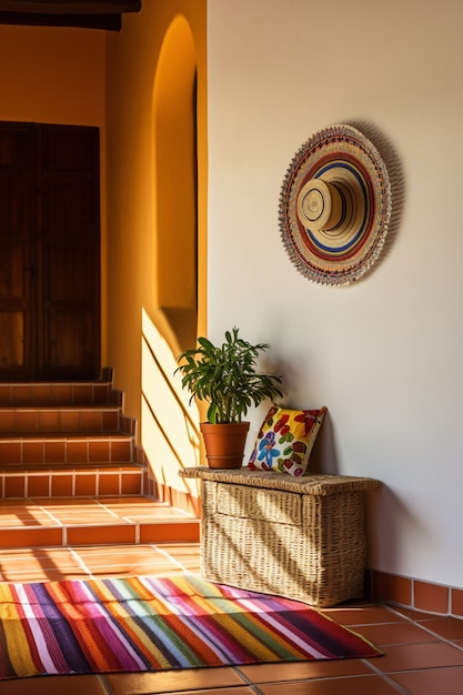 Free photo interior decoration inspired by mexican folklore