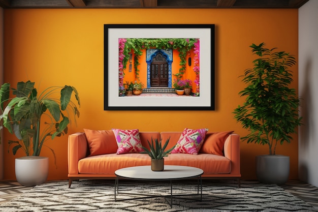 Free photo interior decoration inspired by mexican folklore