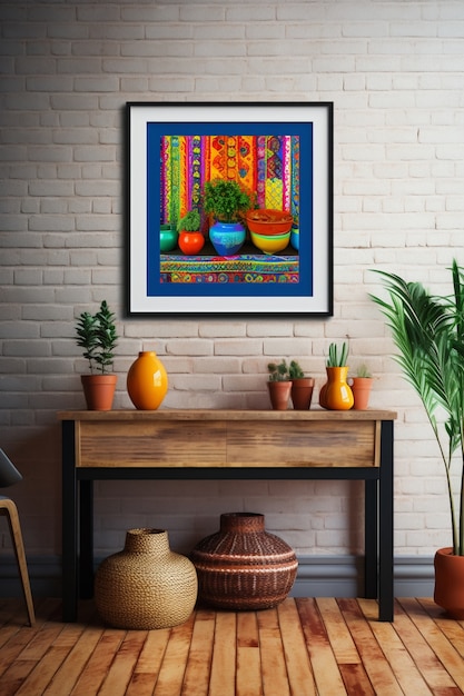 Free photo interior decoration inspired by mexican folklore