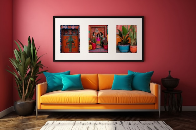 Free Photo interior decoration inspired by mexican folklore