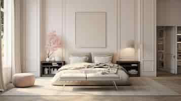 Free photo interior design in neoclassical style with furnishings and decor