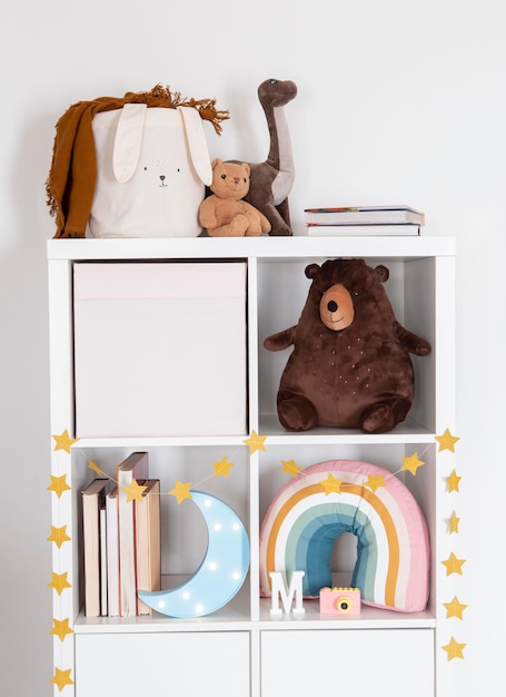 Free Photo interior of kids room decoration with toys