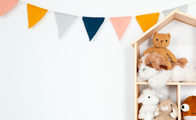 Free photo interior of kids room decoration with toys