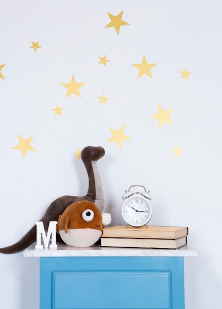 Interior of kids room decoration with toys