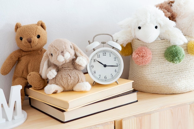 Interior of kids room decoration with toys