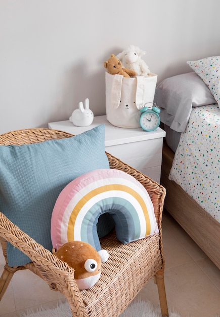 Free Photo interior of kids room decoration with toys