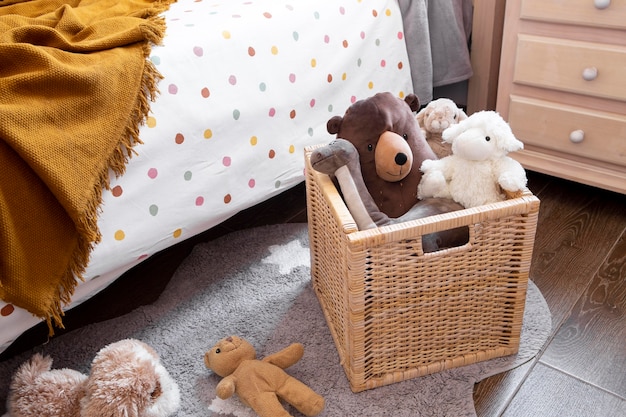 Free Photo interior of kids room decoration with toys