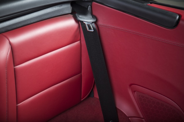 Free photo interior of a modern red luxury sport car