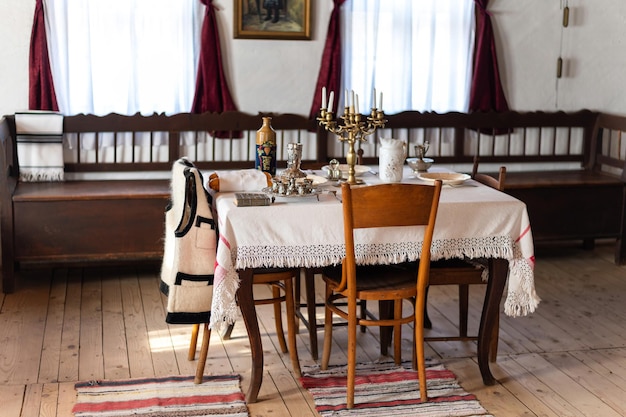 Free photo interior of an old residential building in village museum in bucharest romania