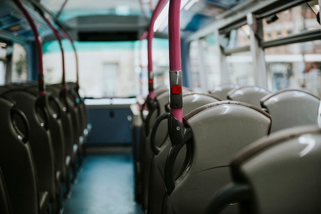 Interior of a public bus transport