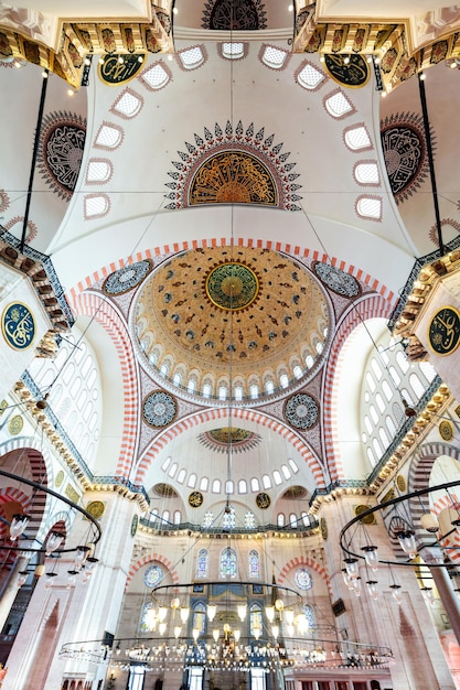 Free Photo interior of the suleymaniye mosque in istanbul turkey