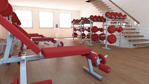 Free Photo interior view of a gym