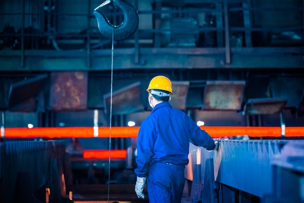 Free photo interior view of a steel factory