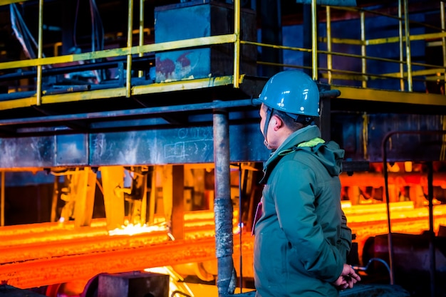 Free Photo interior view of a steel factory