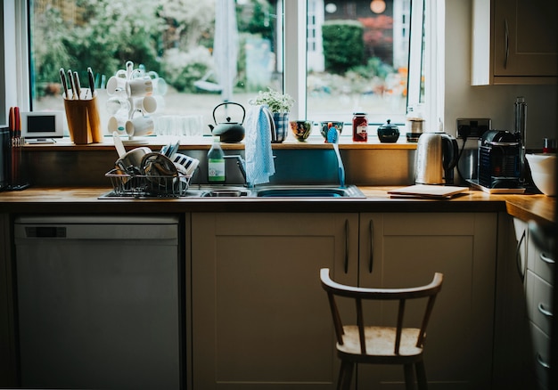 Free photo interiors of a homely kitchen