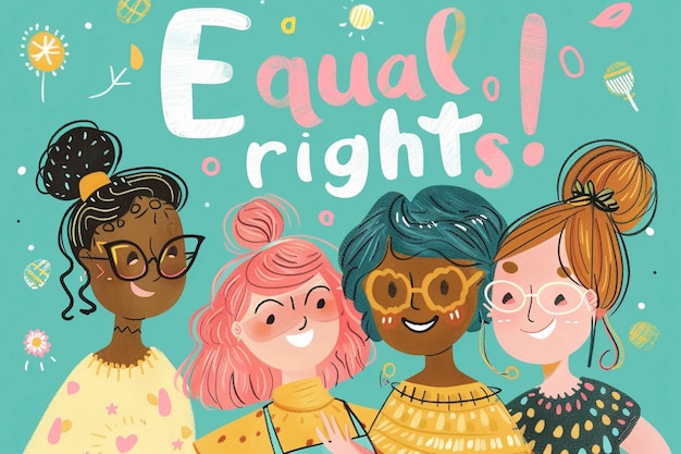 Free photo international women's day celebration and equal right in digital art style