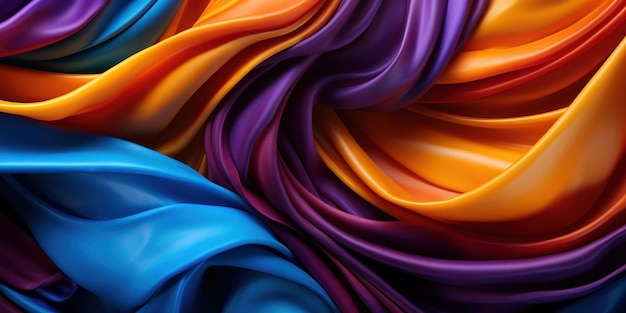 Free Photo intersecting folds of colorful patterns