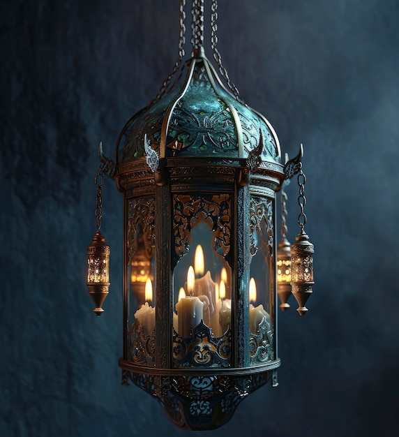 Free photo intricate lantern design for islamic ramadan celebration