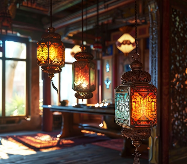 Free photo intricate lantern design for islamic ramadan celebration