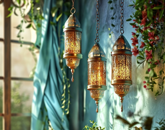 Free photo intricate lantern design for islamic ramadan celebration