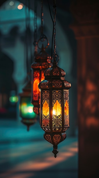 Free Photo intricate lantern design for islamic ramadan celebration