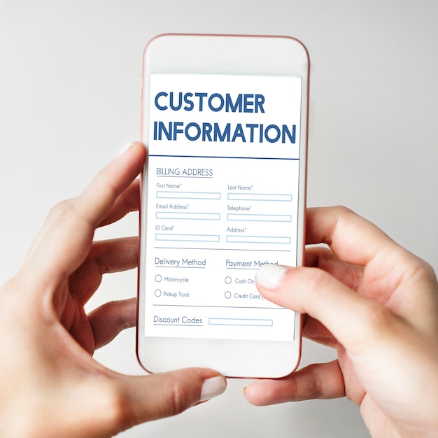 Invoice Billing Information Form Graphic Concept