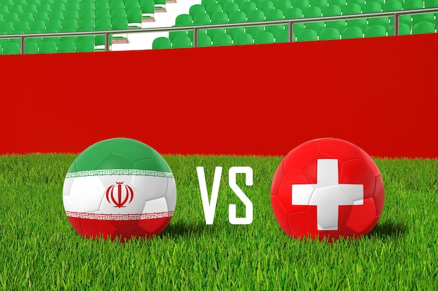 Iran VS Switzerland In Stadium