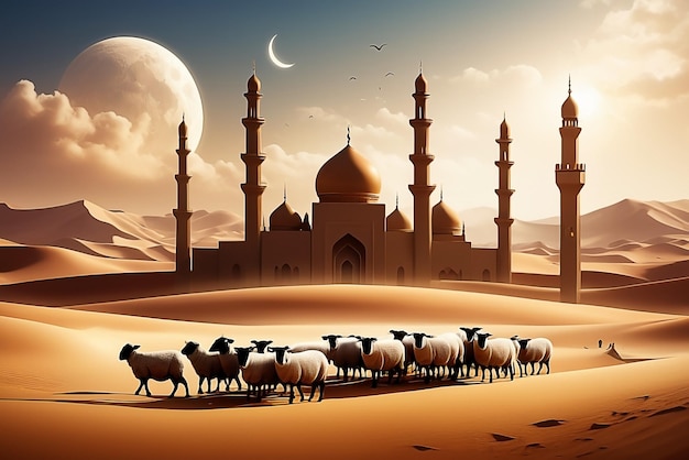 Free Photo islamic background illustration